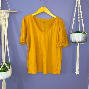 ❗️✨EVERYTHING MUST GO✨❗️MAKE AN OFFER- Loft mustard puff sleeve top